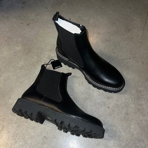 Dolce vita Moana H2O Boots Black Leather waterproof Size 10